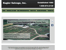 Tablet Screenshot of kuglersalvage.com